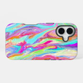 Vloeibare Kleur Neon iPhone Hoesje iPhone 16 Hoesje (Achterkant horizontaal)