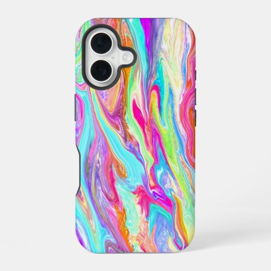 Vloeibare Kleur Neon iPhone Hoesje iPhone 16 Hoesje (Achterkant)