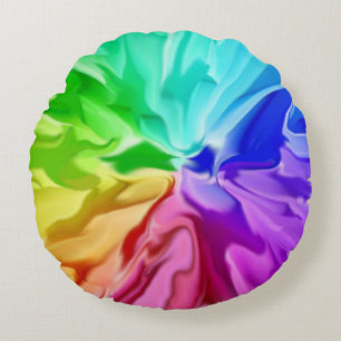 Vloeibare kleur rond kussen