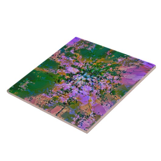 Vloeibare Kleuren Keramische Tegel Tegeltje (Zijkant)