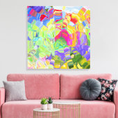 Vloeibare kleurenschilderafdrukken canvas afdruk (Insitu (Woonkamer))