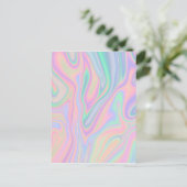 Vloeibare kleurrijke Abstracte regenboog Briefkaart (Staand voorkant)