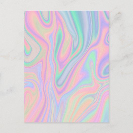 Vloeibare kleurrijke Abstracte regenboog Briefkaart (Voorkant)