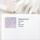 Vloeibare kleurrijke Abstracte regenboog Etiket (Insitu)