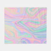 Vloeibare kleurrijke Abstracte regenboog Fleece Deken (Voorkant (Horizontaal))