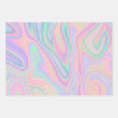 Vloeibare kleurrijke Abstracte regenboog  Inpakpapier Vel (Voorkant 3)