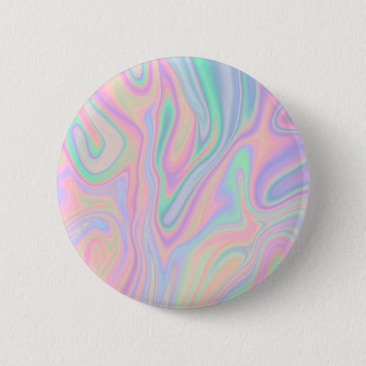 Vloeibare kleurrijke Abstracte regenboog Ronde Button 5,7 Cm (Voorkant)