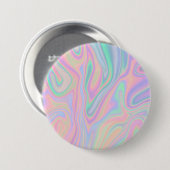 Vloeibare kleurrijke Abstracte regenboog Ronde Button 7,6 Cm (Voorkant /achterkant)