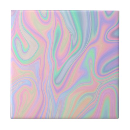Vloeibare kleurrijke Abstracte regenboog Tegeltje (Voorkant)
