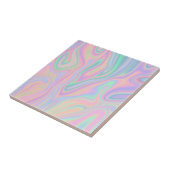 Vloeibare kleurrijke Abstracte regenboog Tegeltje (Zijkant)