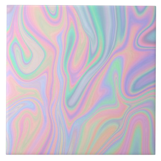 Vloeibare kleurrijke Abstracte regenboog Tegeltje (Voorkant)