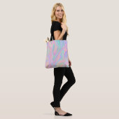 Vloeibare kleurrijke Abstracte regenboog Tote Bag (Op model)