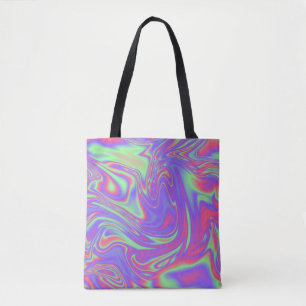 Vloeibare kleurrijke textuur tote bag