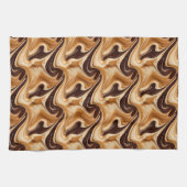 Vloeibare koffie betegeld patroon theedoek (Horizontaal)