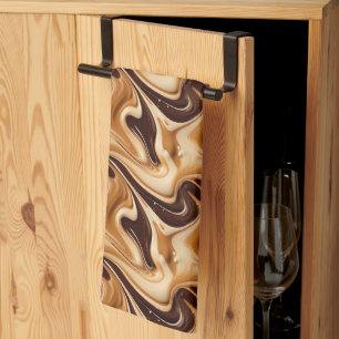 Vloeibare koffie betegeld patroon theedoek