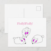 Vloeibare konijnenkaart briefkaart (Voorkant / Achterkant)