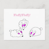 Vloeibare konijnenkaart briefkaart (Voorkant)