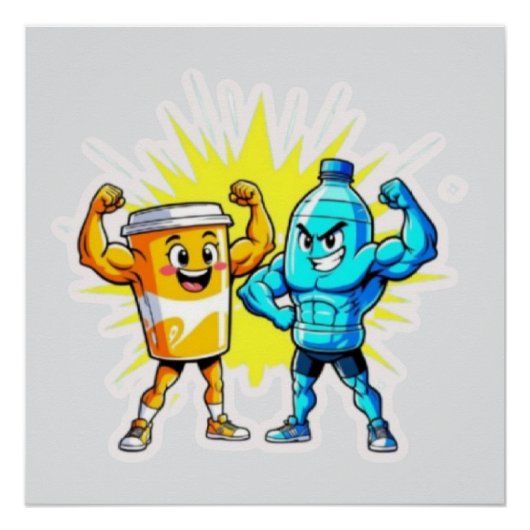 Vloeibare Kracht – Grappig Sap & Water Spier Ontwe Perfect Poster (Voorkant)