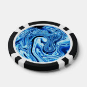 Vloeibare kunst 09,blauw poker chips (Enkel)