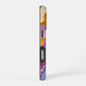 Vloeibare Kunst Amethyst en Goud iPhone Hoesje (Rechterkant)
