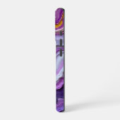 Vloeibare Kunst Amethyst en Goud iPhone Hoesje (Linkerkant)
