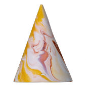 Vloeibare kunst: iriserende abstracte textuur. feesthoedjes (Rechts)