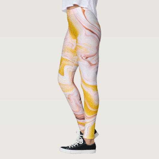 Vloeibare kunst: iriserende abstracte textuur. leggings (Links)