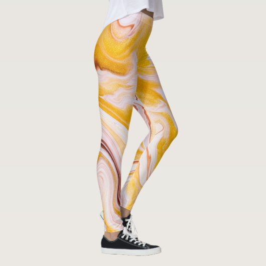 Vloeibare kunst: iriserende abstracte textuur. leggings (Rechts)