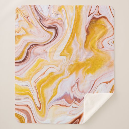 Vloeibare kunst: iriserende abstracte textuur. sherpa deken (Voorkant)