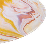 Vloeibare kunst: iriserende abstracte textuur. snijplank (Hoek)