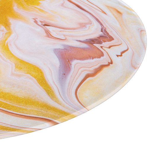 Vloeibare kunst: iriserende abstracte textuur. snijplank (Hoek)