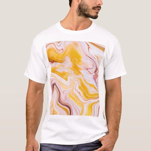Vloeibare kunst: iriserende abstracte textuur. t-shirt (Voorkant)