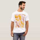 Vloeibare kunst: iriserende abstracte textuur. t-shirt (Voorkant volledig)