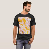 Vloeibare kunst: iriserende abstracte textuur. t-shirt (Voorkant volledig)