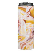 Vloeibare kunst: iriserende abstracte textuur. thermosbeker (Achterkant)