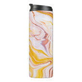 Vloeibare kunst: iriserende abstracte textuur. thermosbeker (Geroteerd rechts)