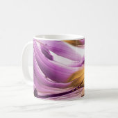 Vloeibare kunst, lila gouden gemarmerde textuur. koffiemok (Voorkant links)