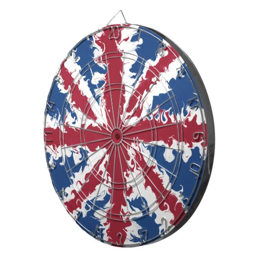 Vloeibare kunst met Uniefacter Dartbord (Voorkant Rechts)