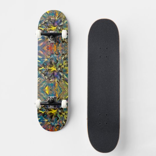 Vloeibare kunst / schilderen persoonlijk skateboard (Voorkant)