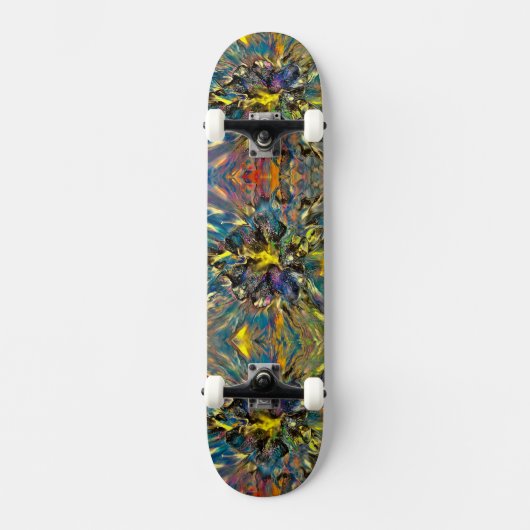 Vloeibare kunst / schilderen persoonlijk skateboard (Voorkant)