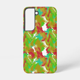 Vloeibare Kunst Traditionele Kerstkleuren Samsung Galaxy Hoesje