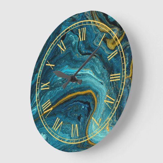 Vloeibare Kunstpatroon Moderne Wandklok (Hoek)