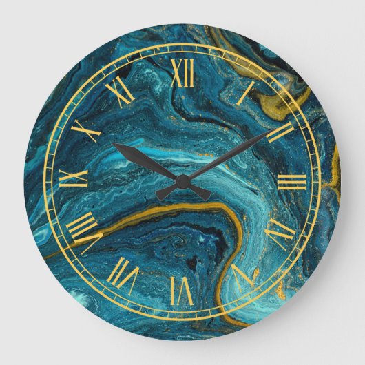 Vloeibare Kunstpatroon Moderne Wandklok (Voorkant)