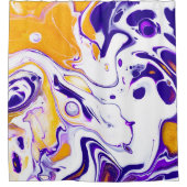 Vloeibare kunsttextuur: wervelende verf. douchegordijn (Voorkant)