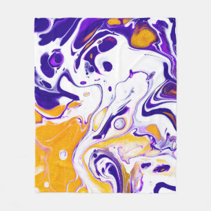 Vloeibare kunsttextuur: wervelende verf. fleece deken