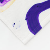 Vloeibare kunsttextuur: wervelende verf. fleece deken (Hoek)
