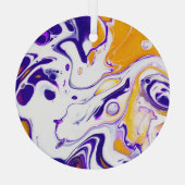 Vloeibare kunsttextuur: wervelende verf. glas ornament (Achterkant)