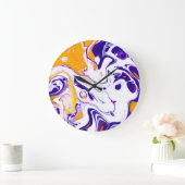 Vloeibare kunsttextuur: wervelende verf. grote klok (Huis)