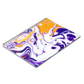 Vloeibare kunsttextuur: wervelende verf. notitieboek (Linkerzijde)