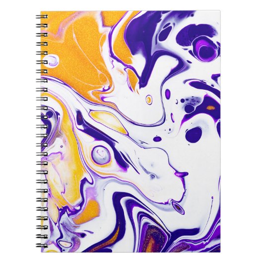Vloeibare kunsttextuur: wervelende verf. notitieboek (Voorkant)